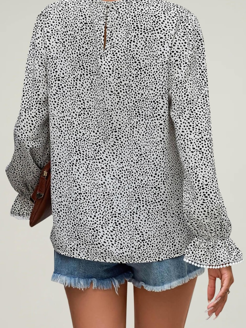 Floral Print Ruffle Sleeved Blouse
